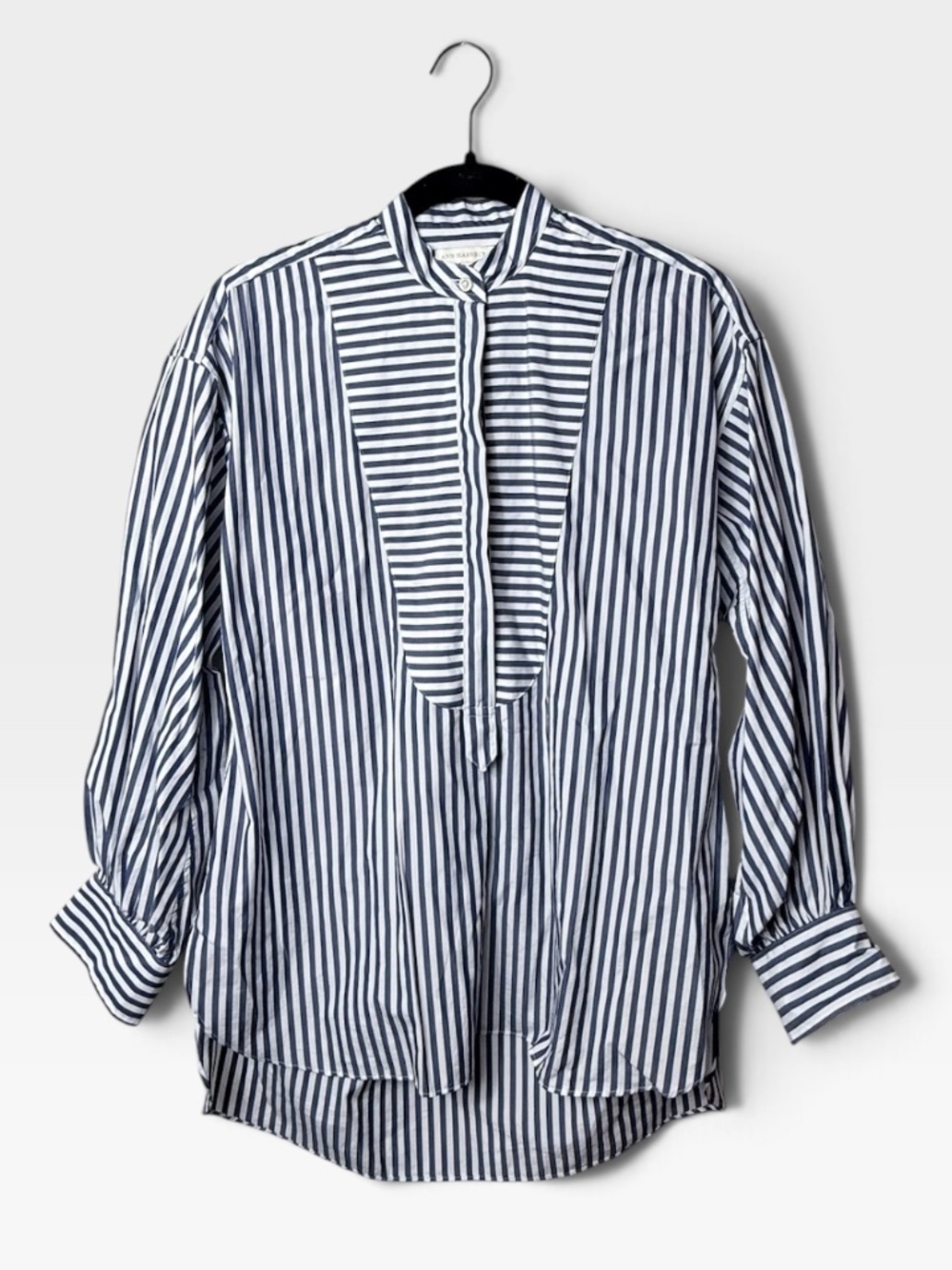 Ann Mashburn Striped Button Down Shirt Blouse Women's Size XS Blue White (C)